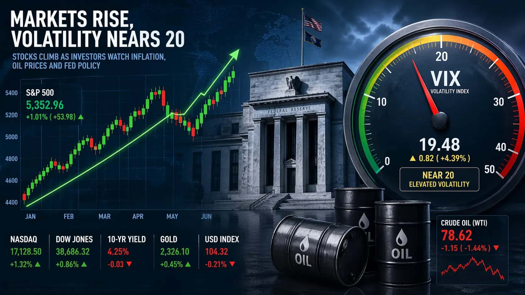 Stocks Rally, but Volatility Signals Rising Risk