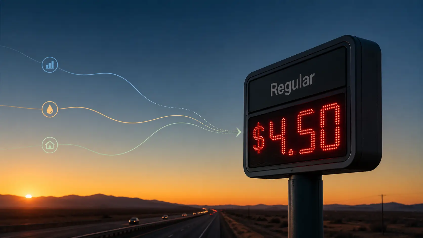 Memorial Day gas prices 2026 displayed on a station sign with regular gasoline above $4 per gallon